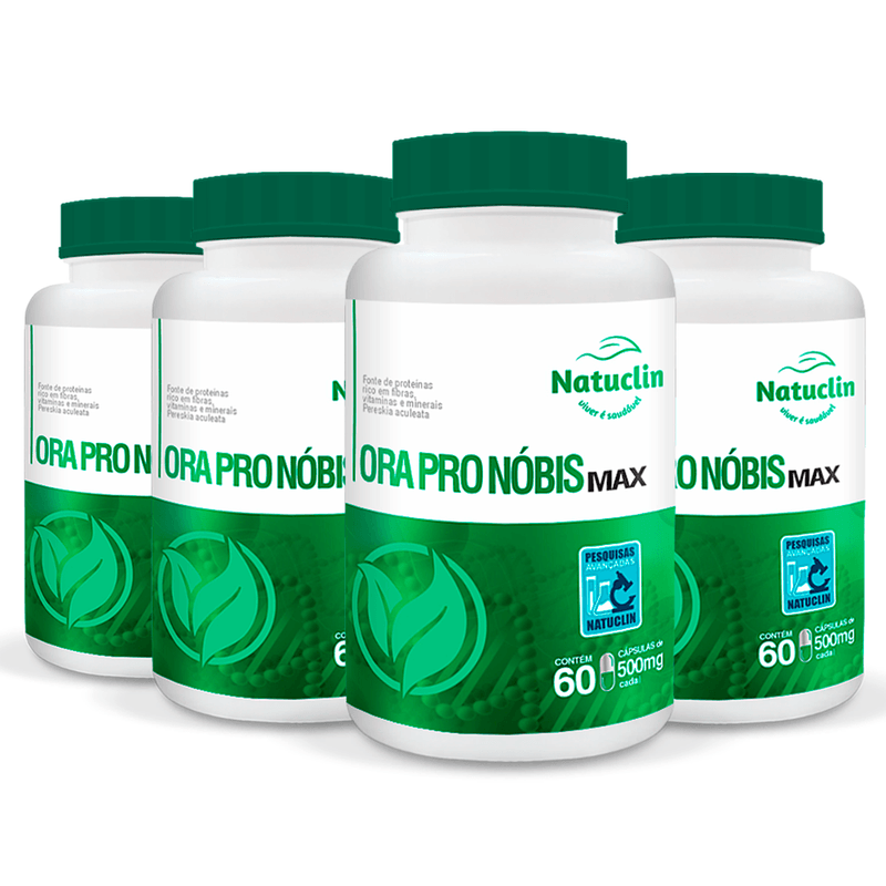 Ora-pro-nobis-Max---60-capsulas---500mg---4-frascos