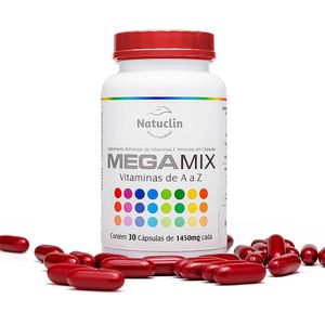 Mega Mix com Vitaminas de A a Z - 30 cápsulas - 1450mg