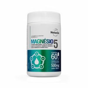 Magnésio 5+ - 60 cápsulas - 500mg